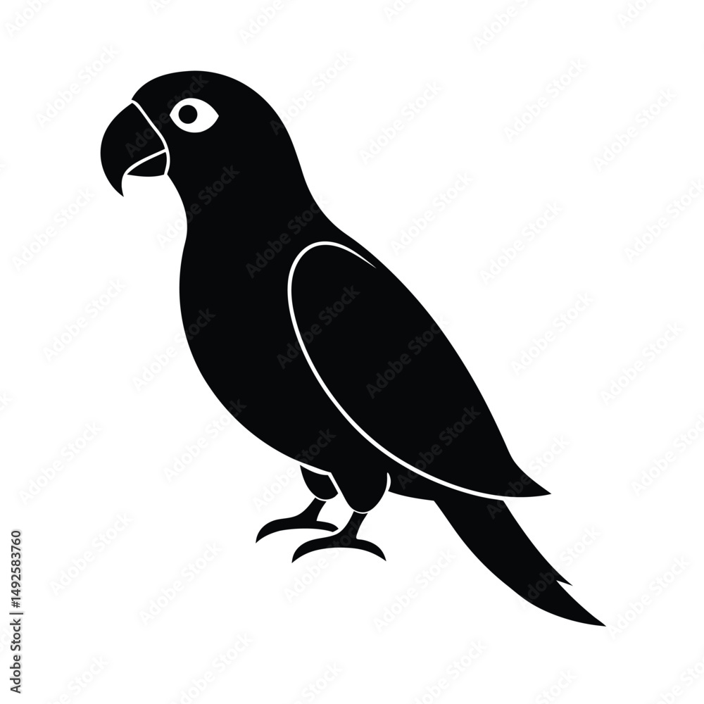Obraz premium Silhouette of a Parrot