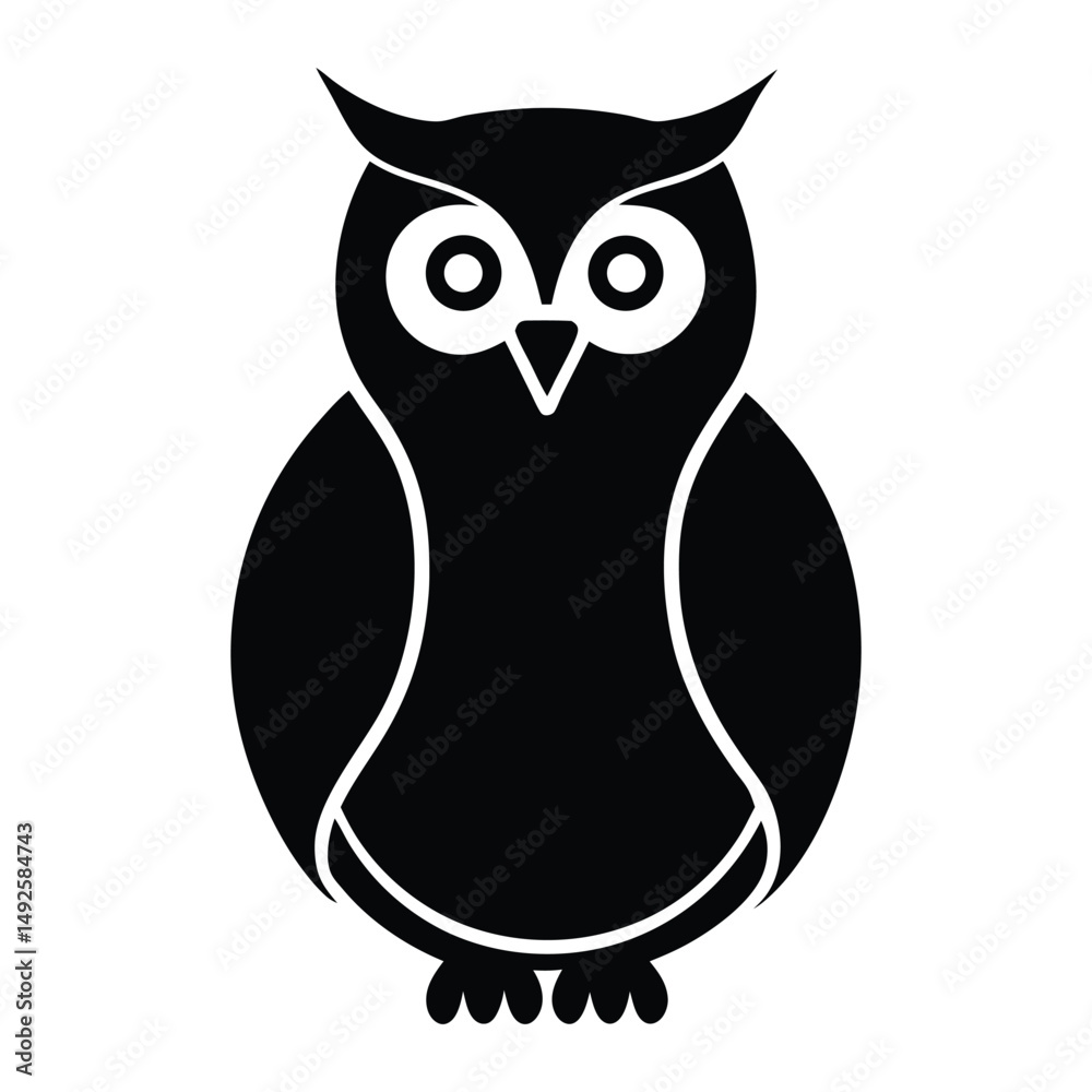 Fototapeta premium Silhouette of a Owl