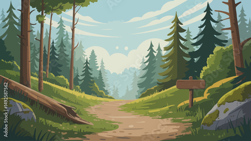landscape with trees