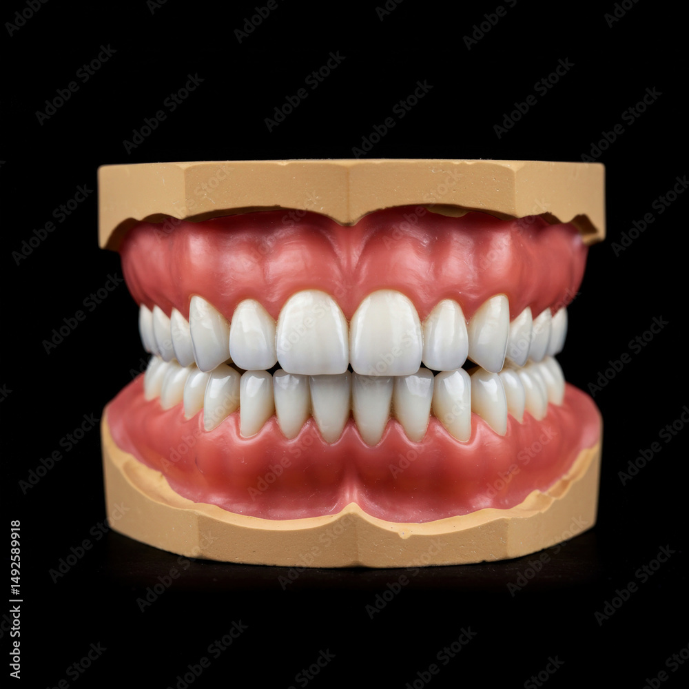 Obraz premium Artificial teeth close-up