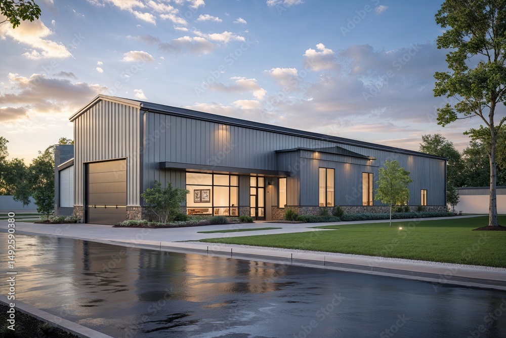 Obraz premium Modern Distribution Center with Office Space and Contemporary Design