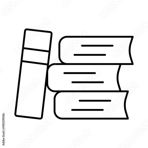 Book Line Icon Editable Stroke. Education, Study, Library, Reading, Science, Student, Graduation, Bookstore Icons Vector Illustration