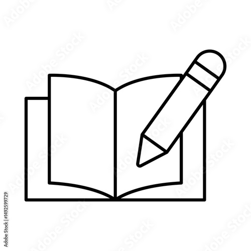 Book Line Icon Editable Stroke. Education, Study, Library, Reading, Science, Student, Graduation, Bookstore Icons Vector Illustration