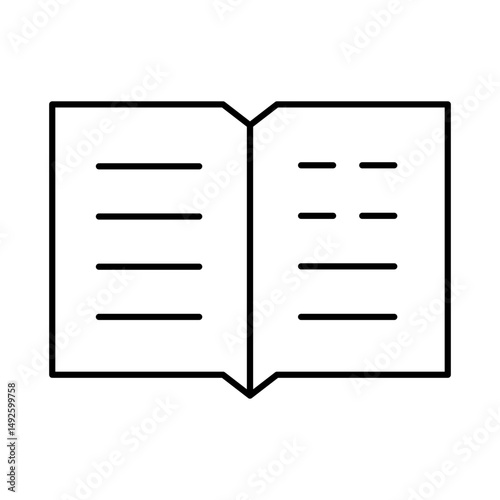 Book Line Icon Editable Stroke. Education, Study, Library, Reading, Science, Student, Graduation, Bookstore Icons Vector Illustration