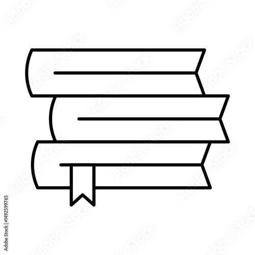 Book Line Icon Editable Stroke. Education, Study, Library, Reading, Science, Student, Graduation, Bookstore Icons Vector Illustration