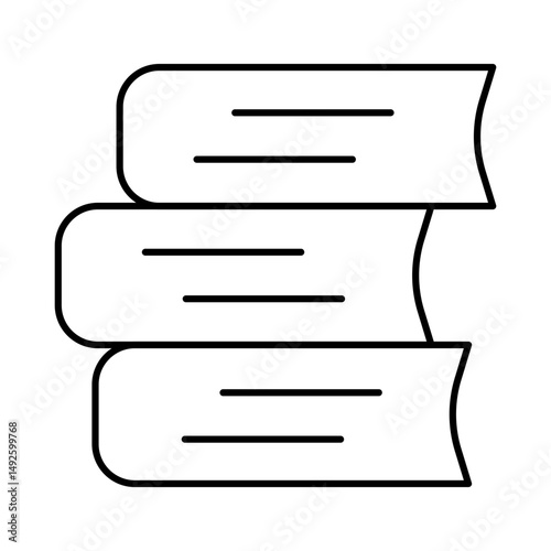 Book Line Icon Editable Stroke. Education, Study, Library, Reading, Science, Student, Graduation, Bookstore Icons Vector Illustration