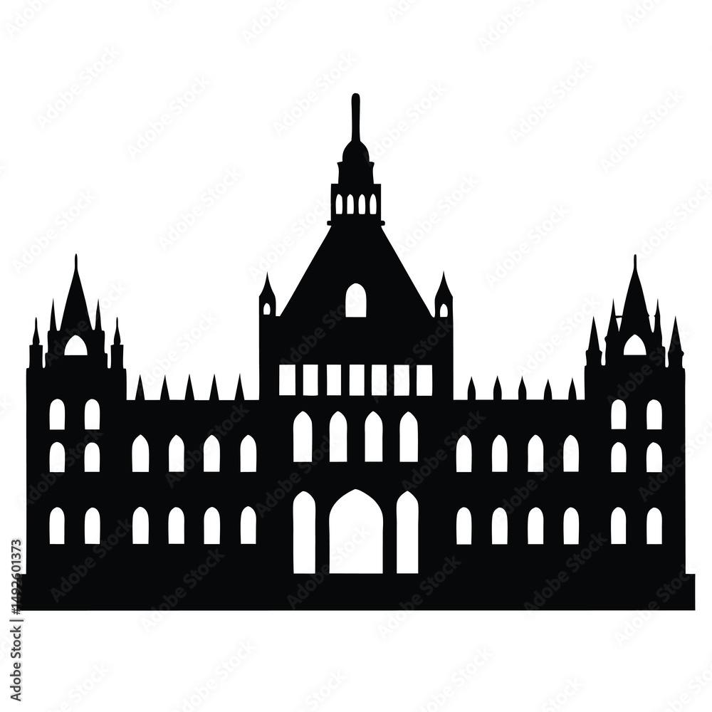 Fototapeta premium vector illustration of a building