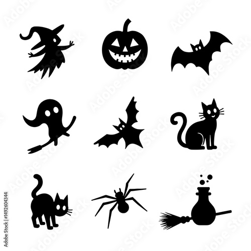 "Halloween Vector Collection – Pumpkins, Ghosts, Witches, and Spooky Elements"

