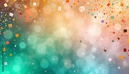 Abstract artistic backdrop of golden and pink glitter with soft bokeh, ideal for a bright holiday design