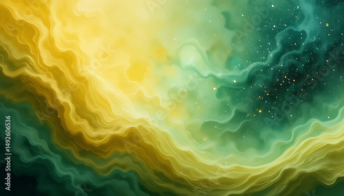 Colorful abstract background with glowing blue energy bubbles, a dynamic pattern of light and electric power