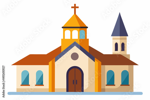 Peaceful Church Vector Artwork