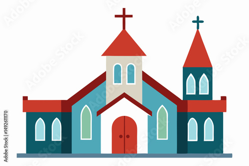Church Shape Design Vector