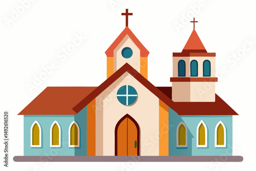 Minimalist Church Background Vector