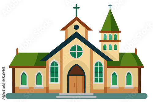 Minimalist Church Background Vector