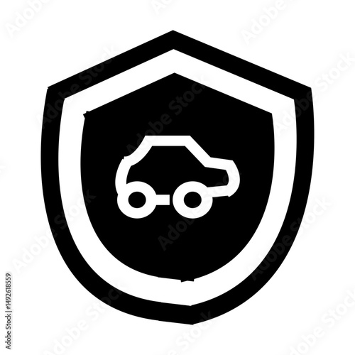 car insurance icon vector