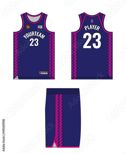 Basketball jersey template design, basketball uniform mockup design, vector sublimation sports apparel design, jersey basketball ideas.