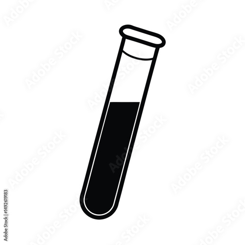 Silhouette of a Test tube
