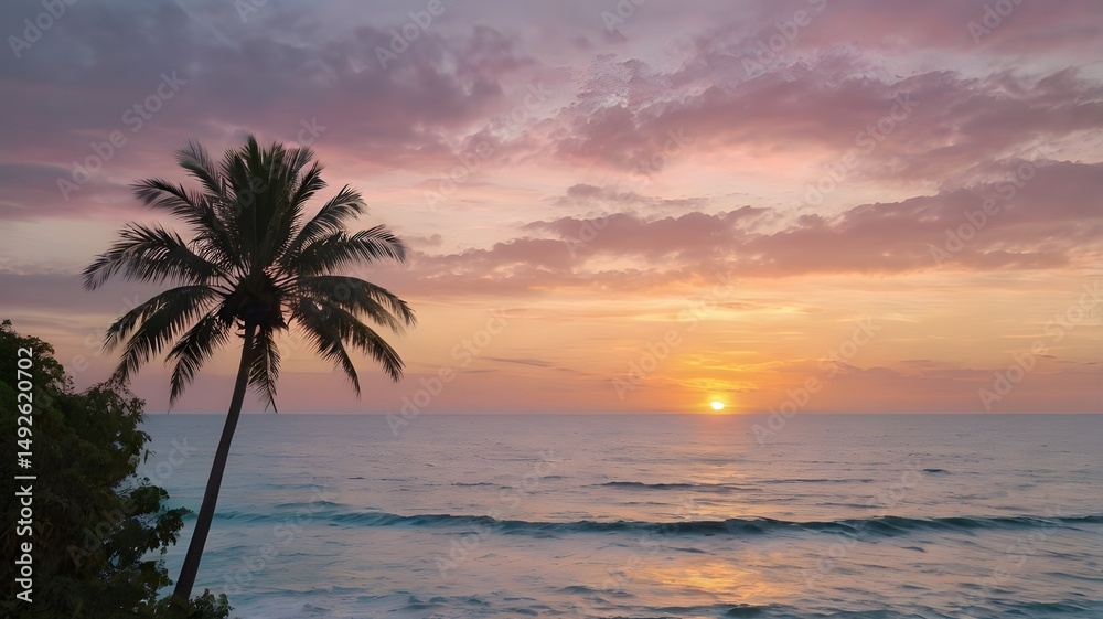 Obraz premium sunset on the beach