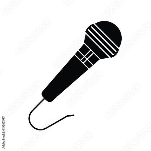 Condenser microphone silhouette
