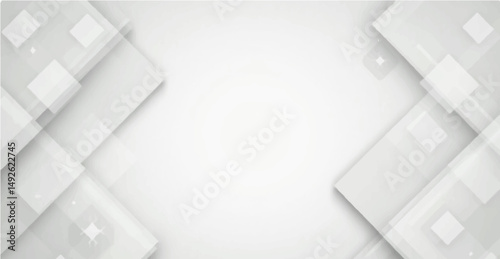Abstract grey white background paper shine and layer element vector for presentation design. Suit for business, corporate, institution, party, festive, seminar, and talks.