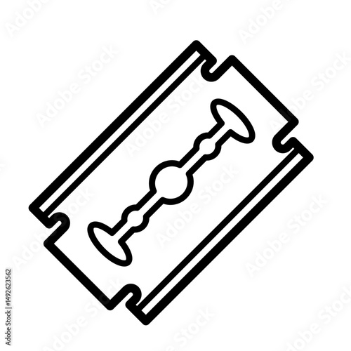 vintage razor blade – vector illustration