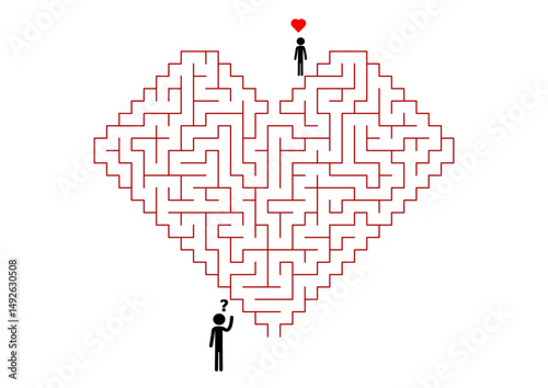 heart maze finding your love /valentines maze