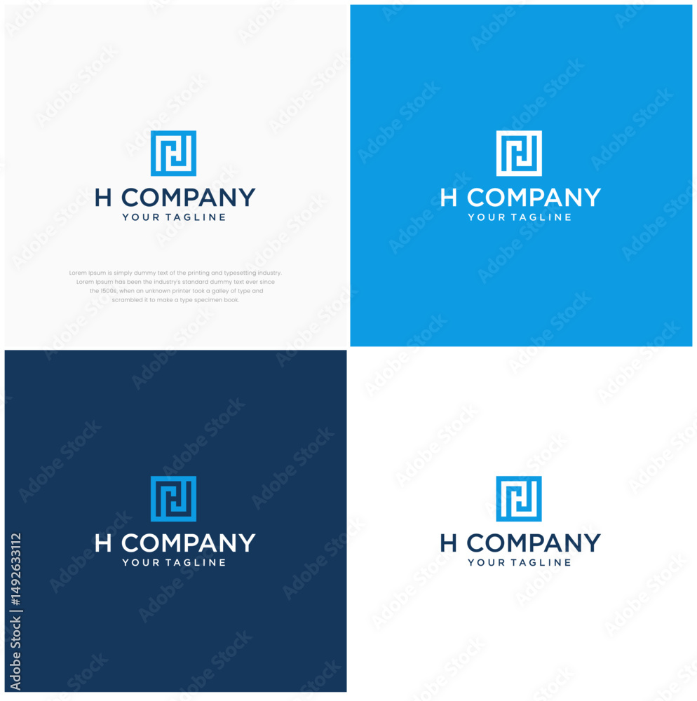 Obraz premium Letter H Logo Design – Professional Vector for Corporate Branding