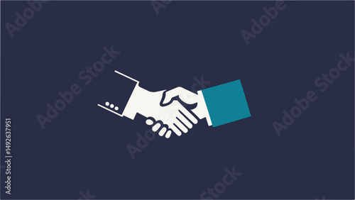 vector illustration of a handshake 