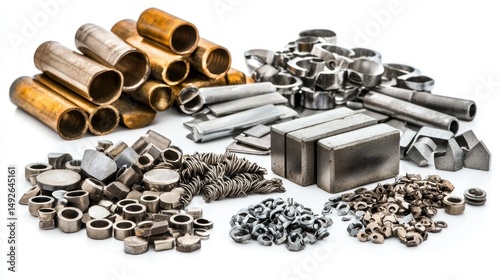 Wallpaper Mural Heavy metal components isolated on white background Torontodigital.ca