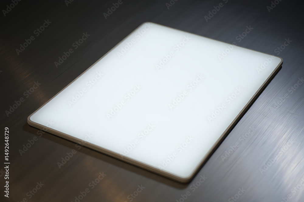 Fototapeta premium Illuminated Square Tablet Mockup