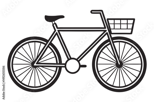 A silhouette of a road bicycle with curved handlebars a visible seat chain and gears Perfect for minimalistic designs or cycling themes