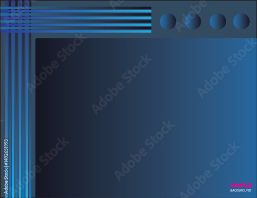 Abstract geometric composition in dark blue tones