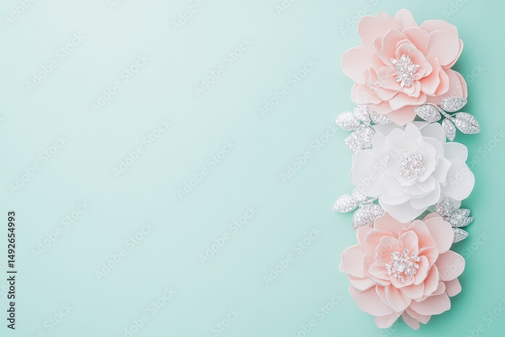 Naklejka premium Pastel Floral Arrangement