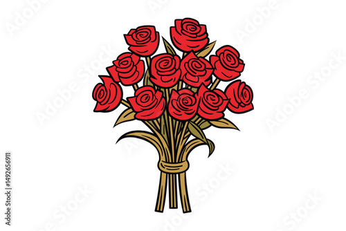 bouquet of red roses
