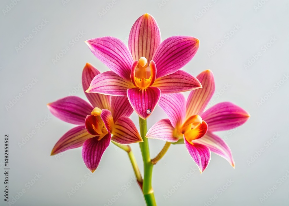 Obraz premium Polycycnis Trullifera Orchid: Minimalist Botanical Photography for Study & Design