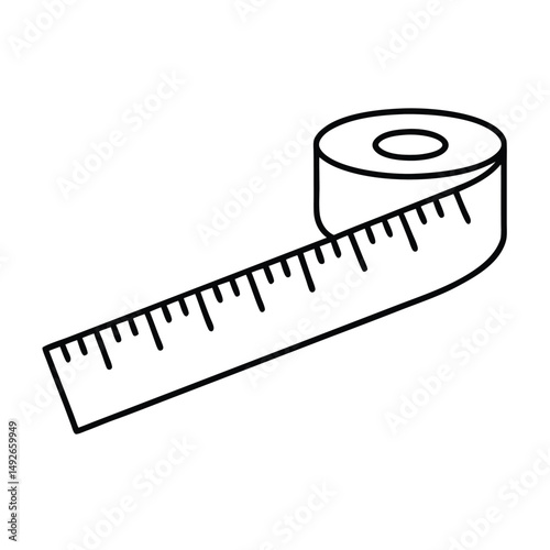 measuring tape on white background