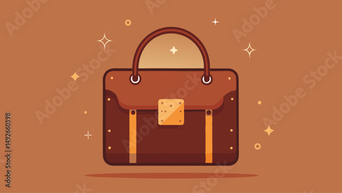 Brown color luxury fashion bag on background Very beautiful 