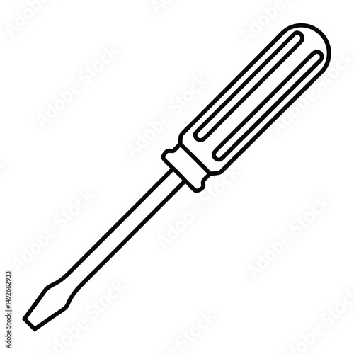 screwdriver on white background