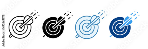 Business Strategy  Icon Set Multiple Style Collection