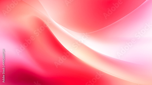 Red background, curved lines, blurred gradient background, soft light, rich color scheme