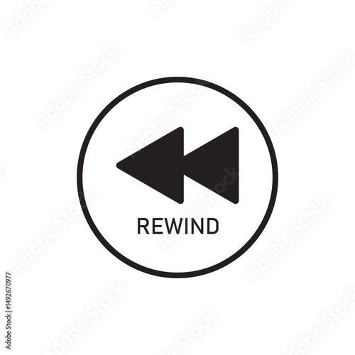 backward icon for illustration, Fast forward liner icon vector set.
