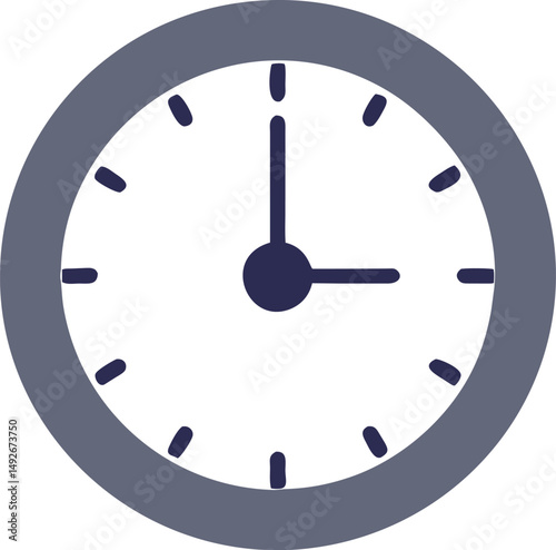 Simple Clock Icon Time Management Design