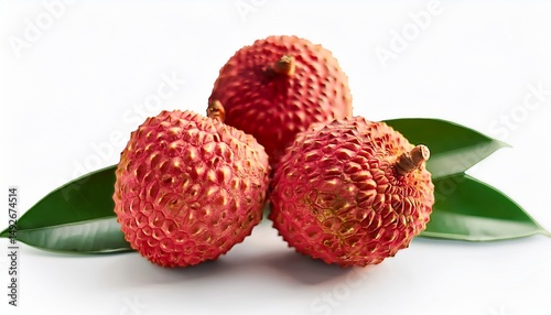 fresh ripe lychee tropical fruit isolated on white background perfect for food and drink designs