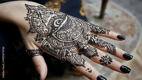 Intricate Henna Hand Design
