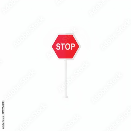 stop sign isolated on white