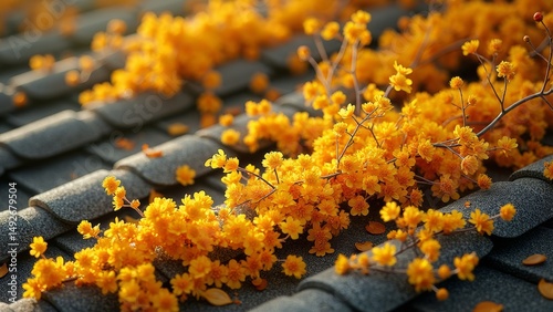 Outdoor tile orange blossom landscape map