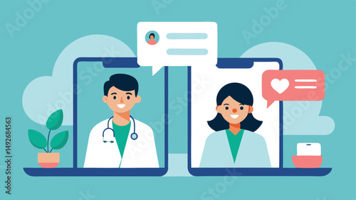 Online doctor consultation virtual healthcare appointment telemedicine