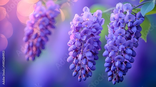 Wallpaper Mural Purple Wisteria Blossoms Torontodigital.ca