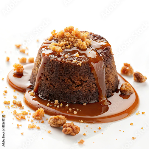 chocolate cake on white plate