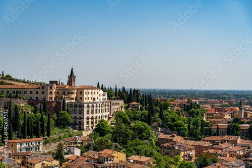 Verona, Italy – Panoramic View of San Giorgio in Braida and Cityscape – May 2, 2025 photo